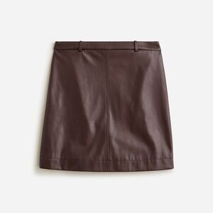 J Crew faux leather skirt NWT | dark brown | size 8 medium brand new
